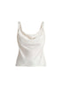 Paisie Cowl Neck Vest Top in White Cut Out